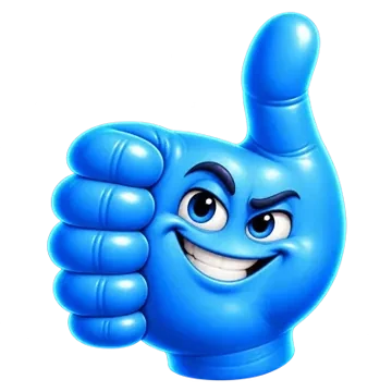 Six-finger blue HAND: Looks good!