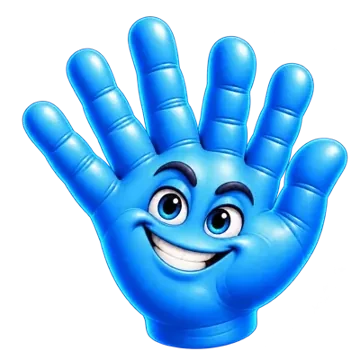 Six-finger blue HAND: Hey, HAND fam!